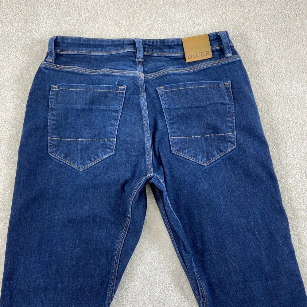 DU/ER Relaxed Taper Jeans Mens 32 Dark Blue L2X Performance Denim